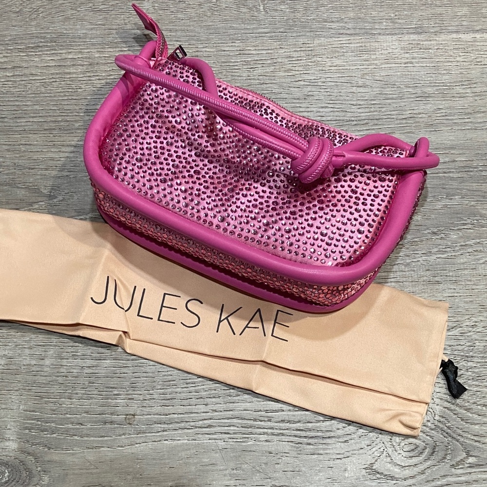 Jules Kae Fuchsia Rhinestone Wristlet